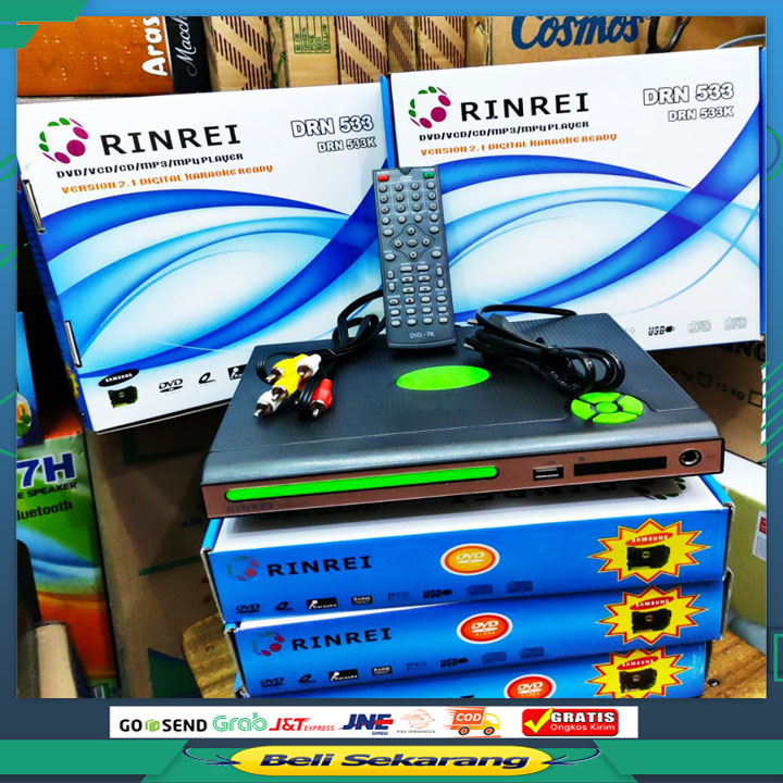 RINREI DVD Player DRN-533K Optik Samsung - DVD - VCD - CD - MP3 - MP4 Player PROMO SUPER MURAH