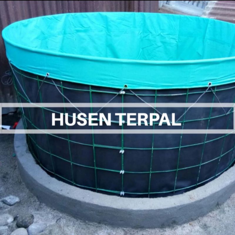 Kolam terpal bulat diameter 2 Terpaulin semi karet korea Orchid
