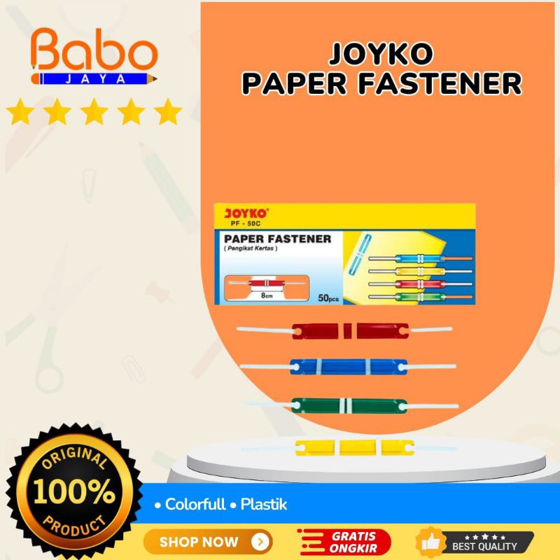 

BABO JAYA Paper Fastener , Pengikat Kertas Joyko PF-50C . Menggunakan Bahan Berkualitas Sehingga Tidak Mudah Berkarat