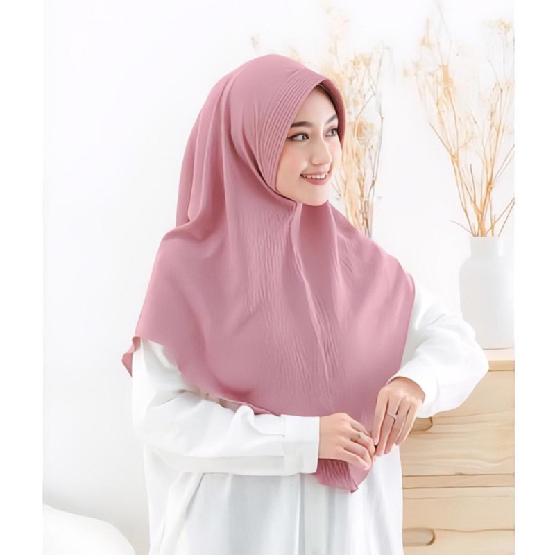 Bergo Crinkle Airflow Pet /Hijab Instan Bergo Crinkle Premium /Bergo pet crinkle airflow