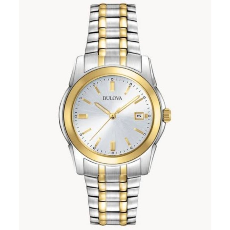 Bulova 98H18 - Jam Tangan Pria - Silver Gold - Original - Garansi Resmi