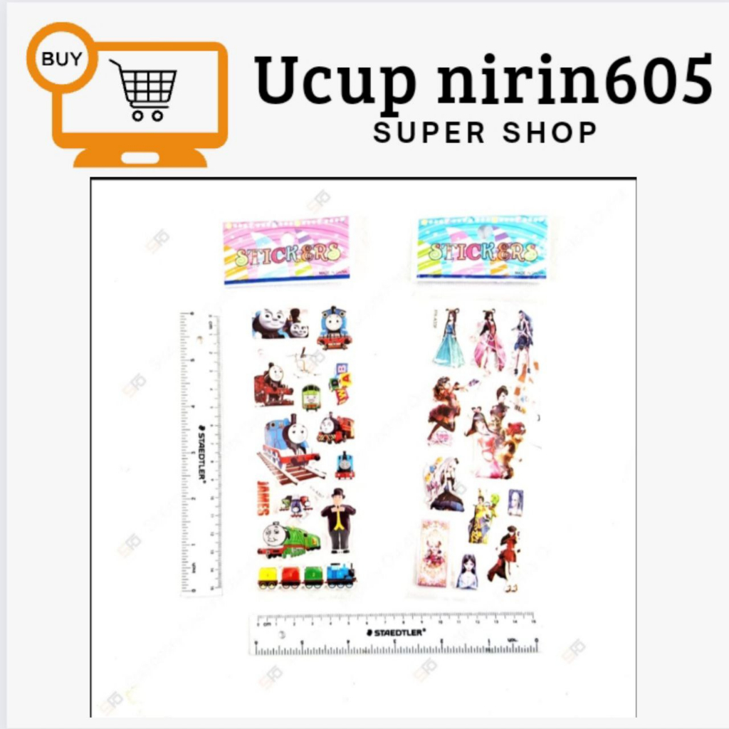 

sticker pvc 3D sticker anak karakter lucu satuan murah 5pcs