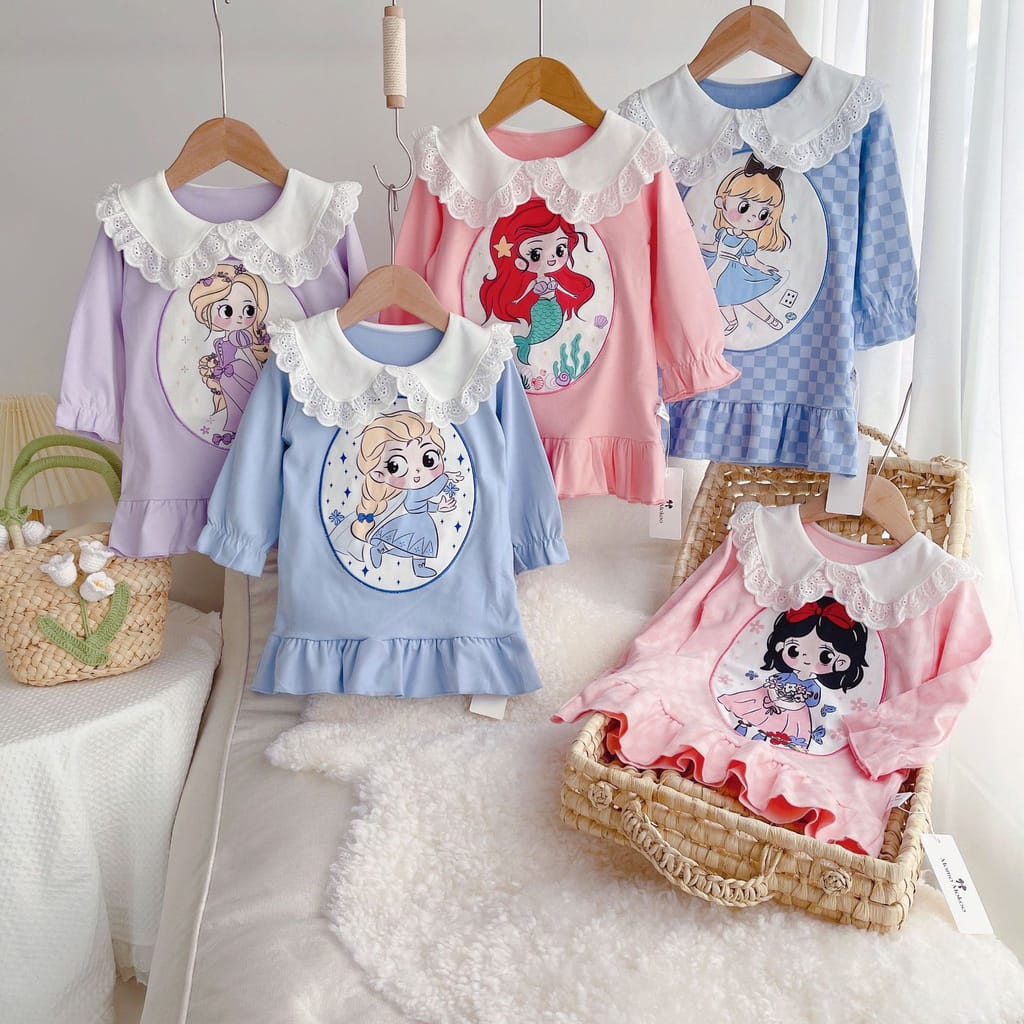 RillyOutfit BJ002 Dress Anak Perempuan Premium Lengan Panjang Import