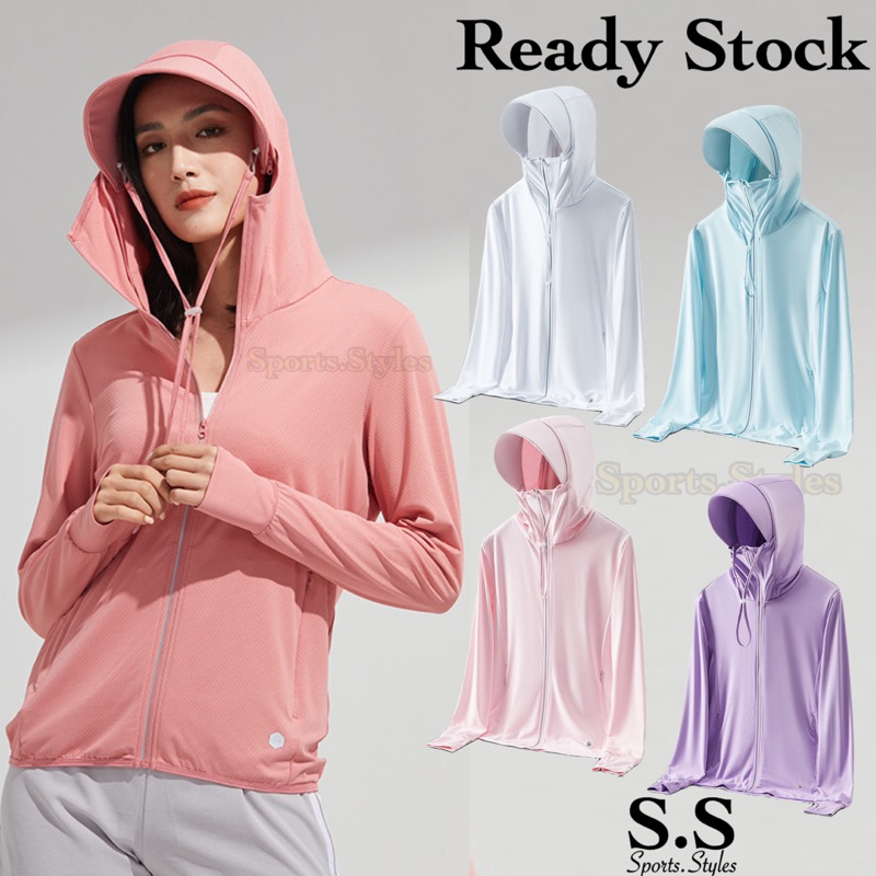 	 Sports.Styles.id Jaket Hoodie UPF+ 9109HLZ wanita pelindung sinar UV	