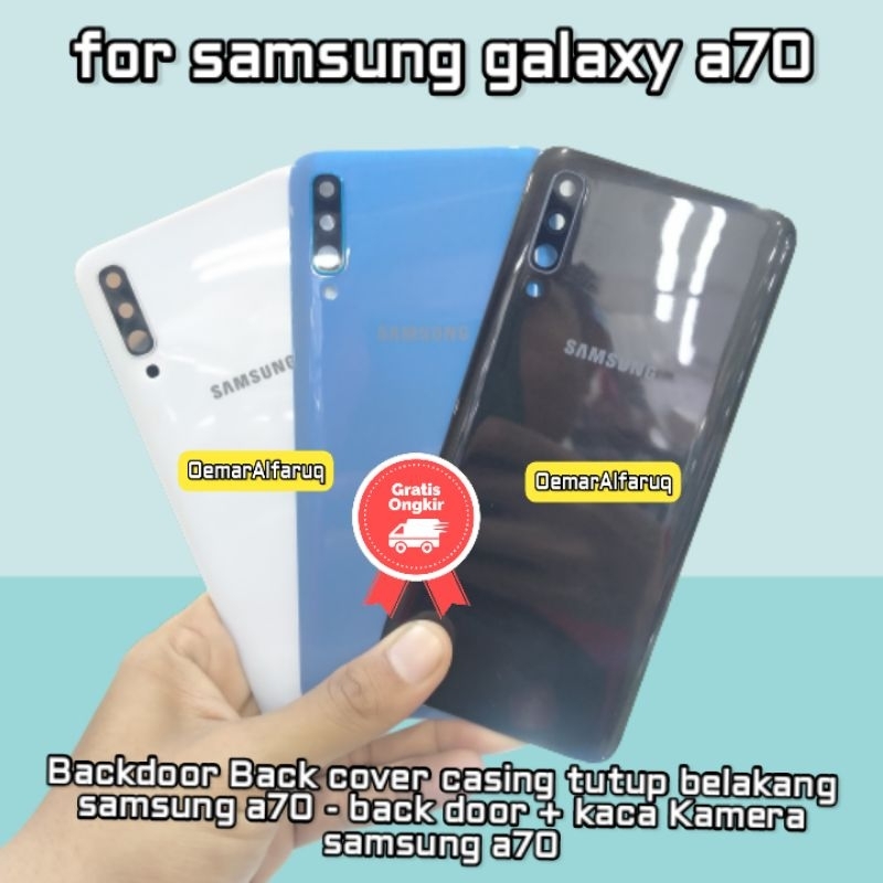 Backdoor Back cover cessing tutup belakang samsung a70 - back door + kaca Kamera samsung a70 fullset