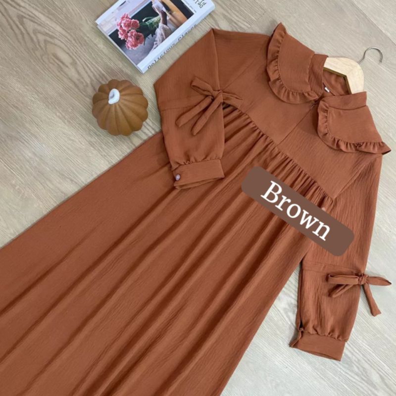 KARINA BAJU MUSLIM DRESS GAMIS PAKAIAN TERBARU 2024 LEBARAN WANITA CEWEK REMAJA MUSLIM POLOS SIMPEL 