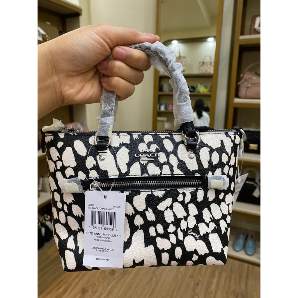 Coach Mini Gallery Crossbody Black/Chalk Mul