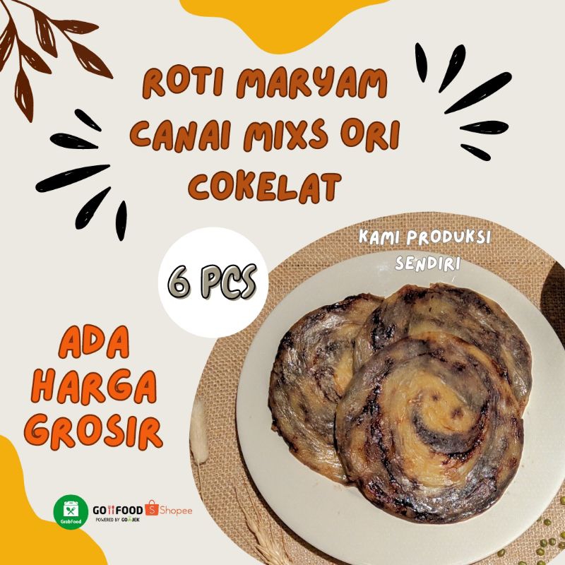

[isi 6] Roti Maryam Mixs Ori Coklat