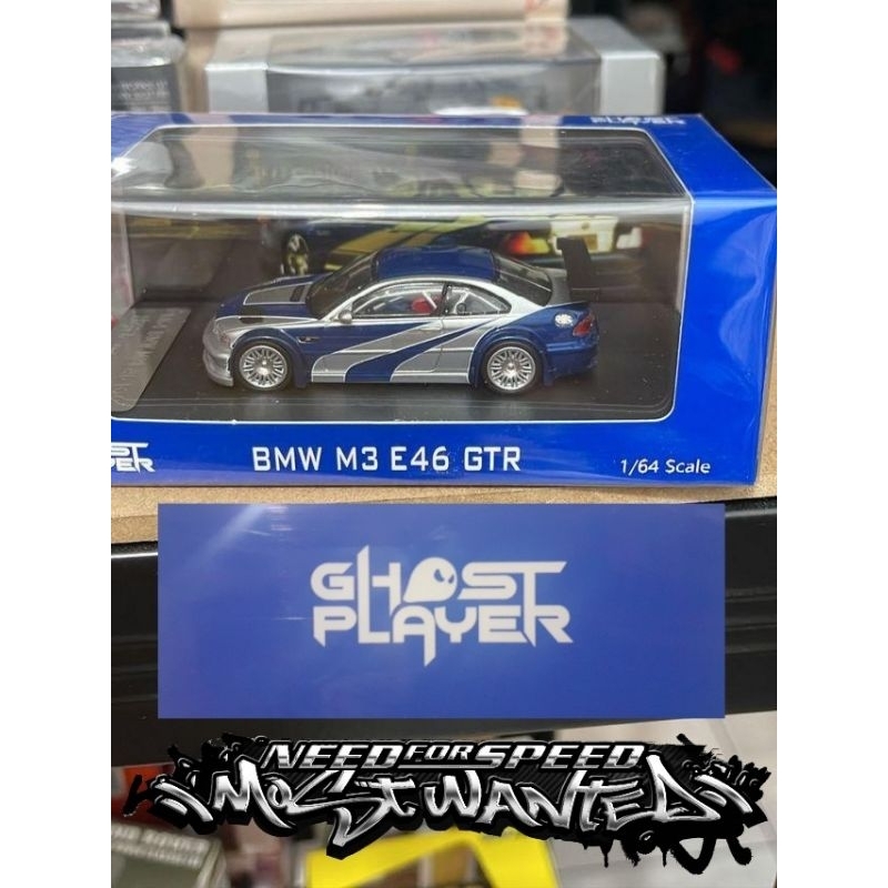 GHOST PLAYER BY DCM DIECAST BMW M3 E46 GTR (NEED FOR SPEED MOST WANTED).