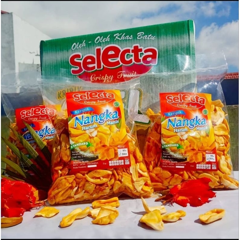 

Keripik Buah Nangka Selecta isi 80gr/ 100gr/ 150gr/ 500gr Oleh oleh khas Batu Malang