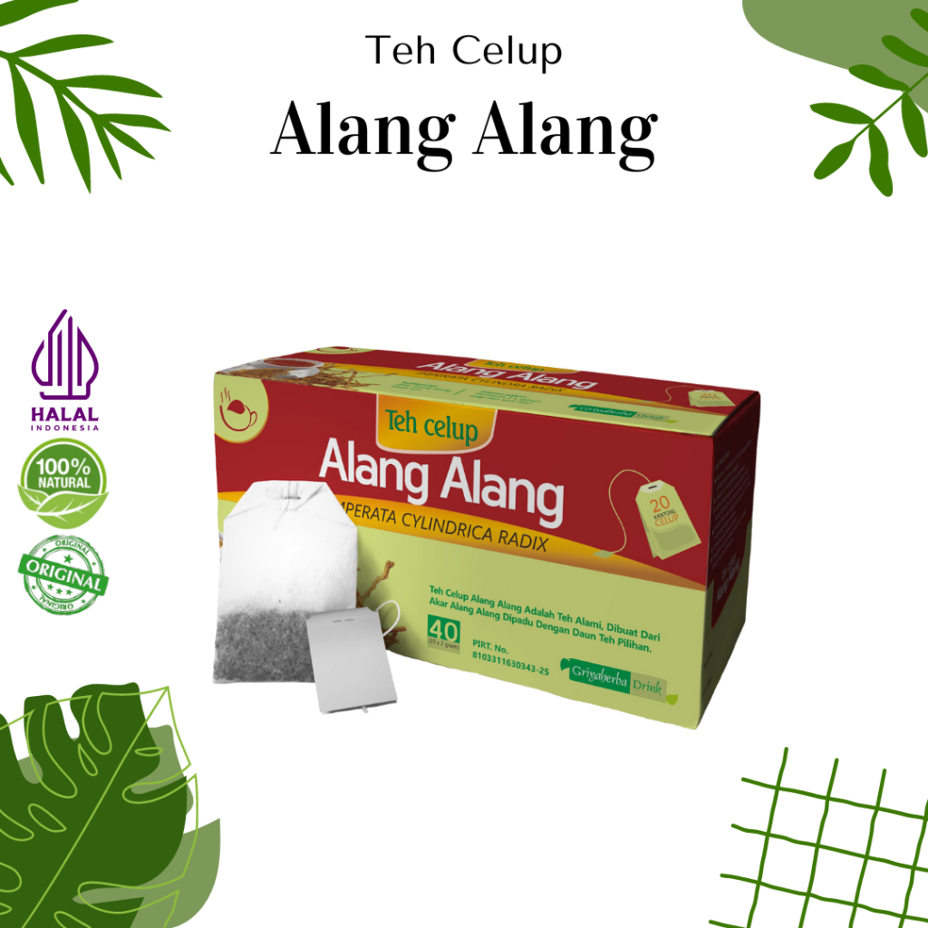 

Teh Herbal Alang alang membantu meredakan demam Membantu memlihara ginjal Halal BPOM