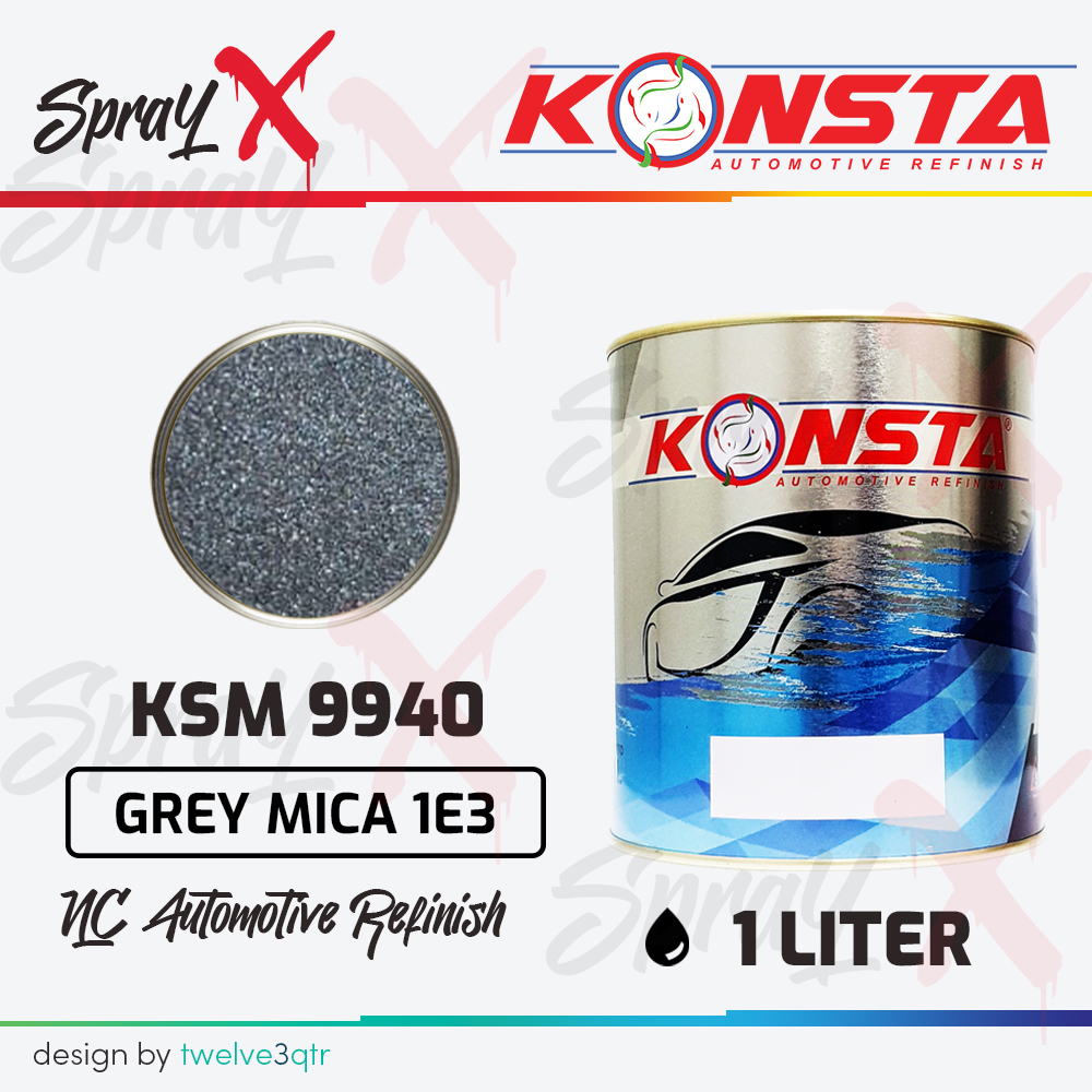 KONSTA NC METALLIC GREY MICA 1E3 9940 / ABU METALIK TOYOTA AVANZA INNOVA #9940 1 LITER - CAT DUCO