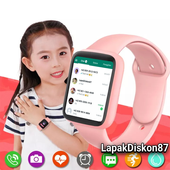 Jam Tangan Pintar Android LED Digital Jam Tangan Hp Android Notif Wa SMS monitor kesehatan bisa meng