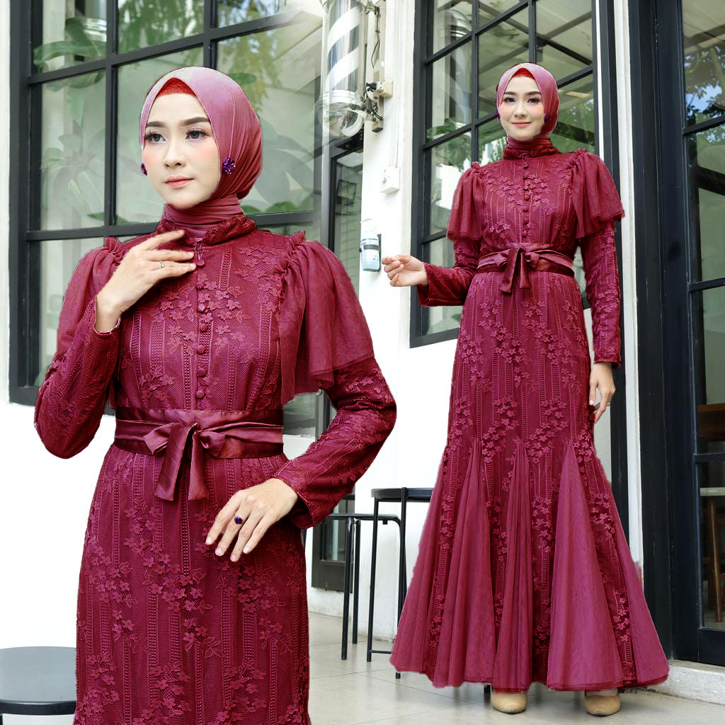 Maxi Dress Flora / Busui / Bridesmaid/BISA COD