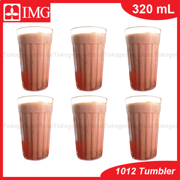 1 SET 6 PCS Gelas Susu Coklat/Gelas Kaca/Gelas Es Susu/Gelas Es Cincau/Gelas Es Kelapa/Gelas Teh Tar
