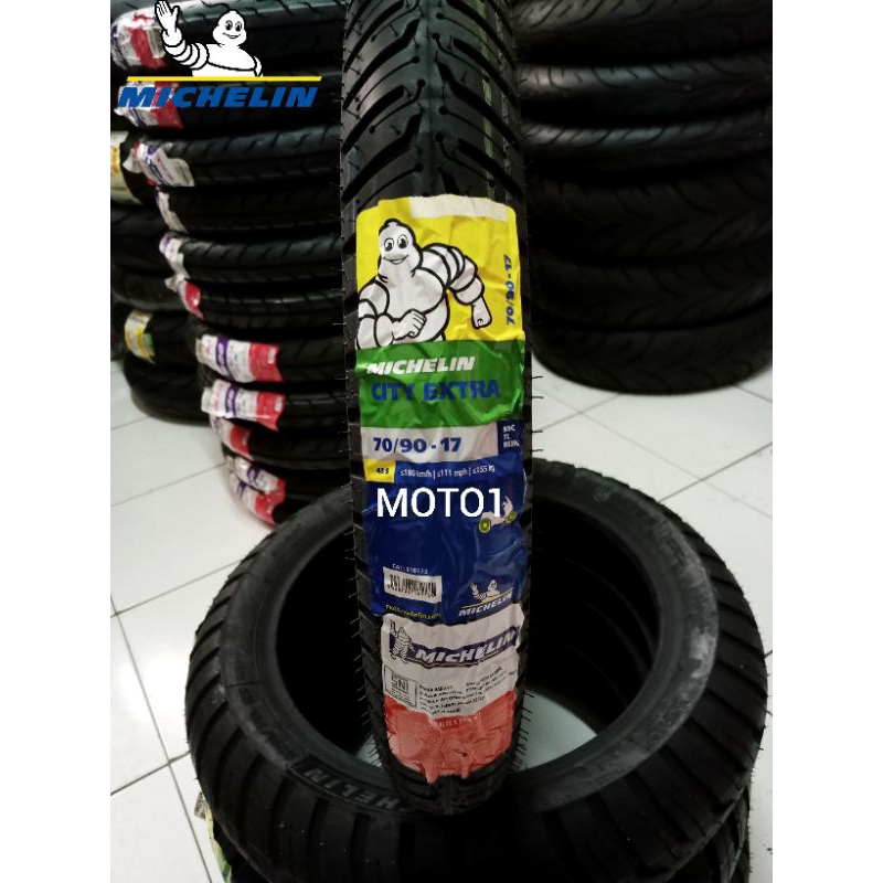 Ban Michelin City Extra Ring 17 Tubeless 70/90-17 , 80/90-17 - Pilih Varian