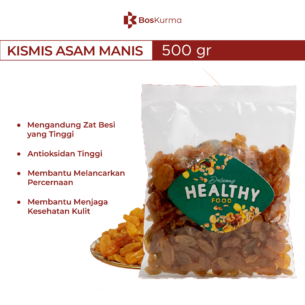 

Kismis Asam Manis 500 gr / Kismis raisin asam manis fresh Oleh oleh haji umroh