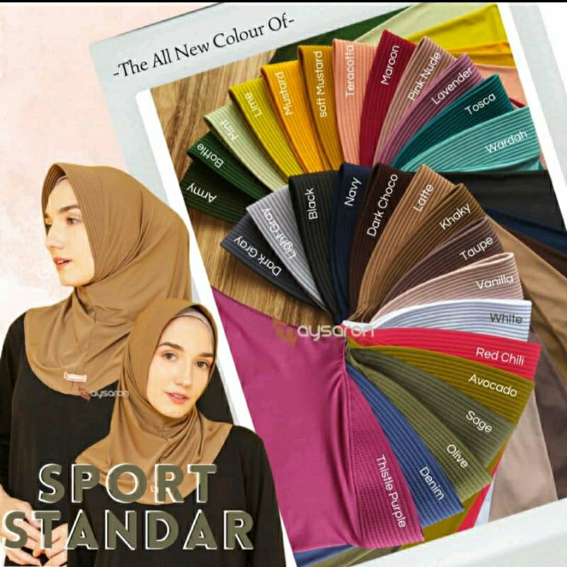 Maysaron hijab standar size s | hijab sport | hijab instan
