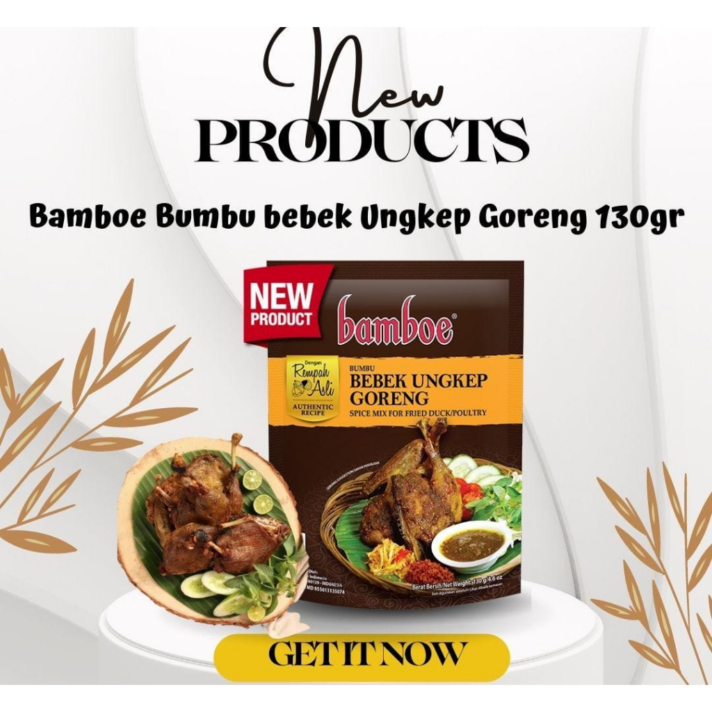 

BAMBOE BUMBU MASAK BEBEK UNGKEP GORENG 130GRAM