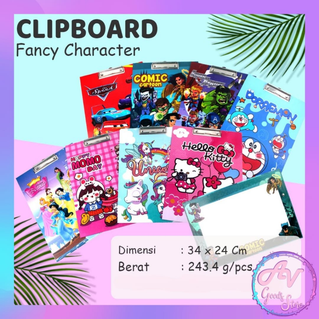 

CLIPBOARD + WHITEBOARD / clipboard karakter + papan tulis / papan alas ujian / papan jalan