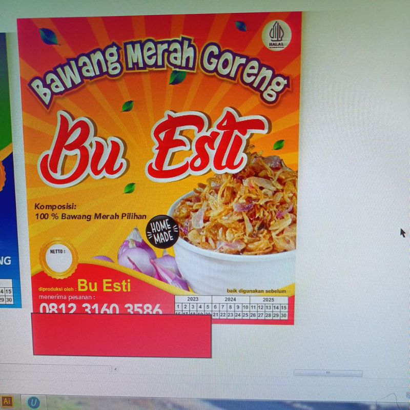 

stiker bawang merah goreng