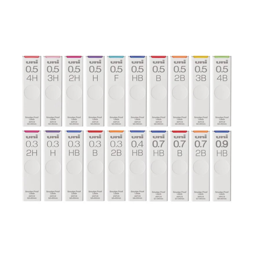 

ATK9 Uni Smudge Proof 0.3 0.4 0.5 0.7 0.9 mm Mechanical Pencil Leads Refill