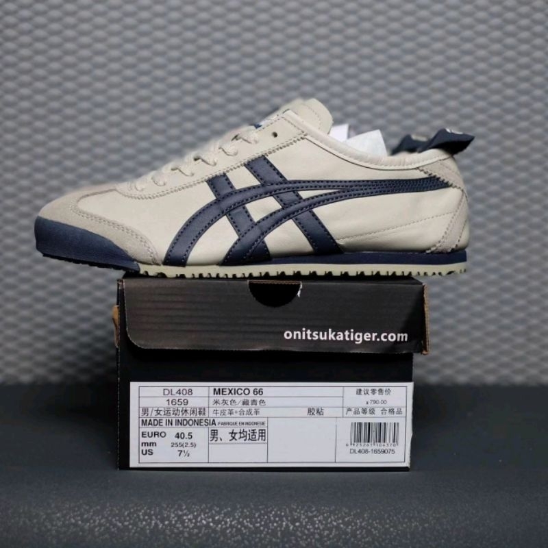 Sepatu Onit Tiger Mex Deluxe Cream Navy Original