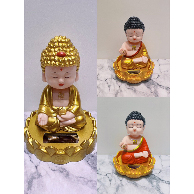 Pajangan Dashboard Mobil Buddha Sakyamuni Buddha Rulai Solar