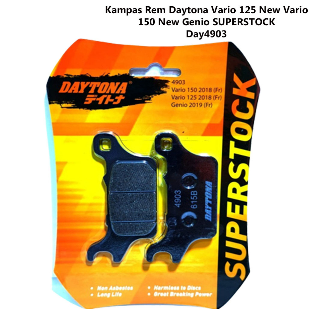 Kampas Rem Depan Vario 125 150 ESP Genio SUPERSTOCK Daytona Original