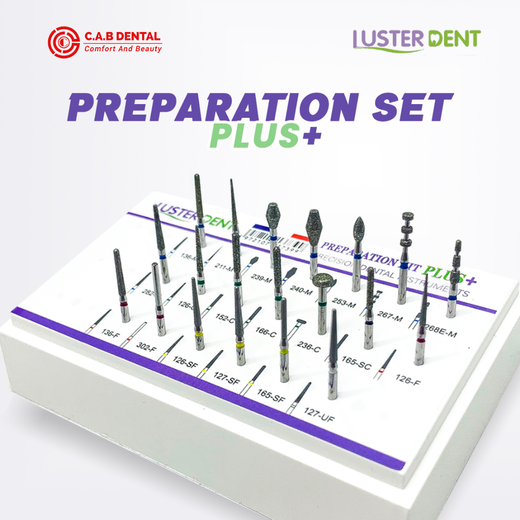 BUR LUSTERDENT PREPARATION SET PLUS + / BUR PREPARASI