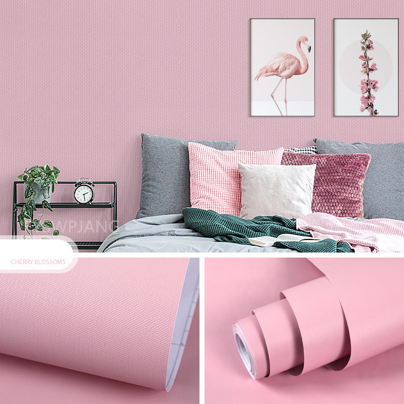 Wallpaper Dinding Polos Pink 45cm x 10m