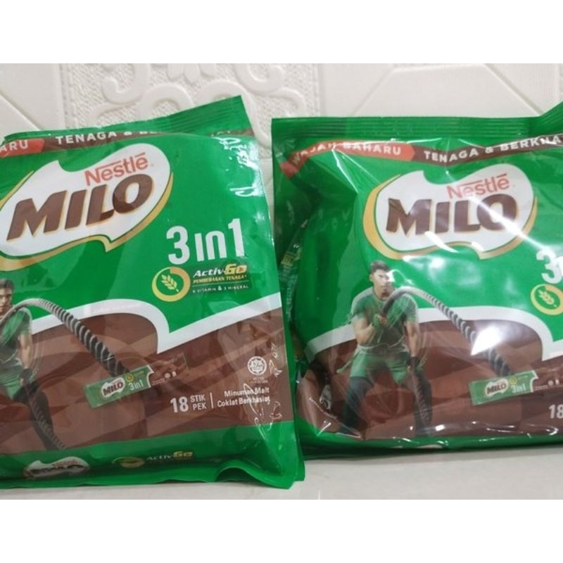 MILO SACHET 3IN1 MALAYSIA 18STICK / 21 STICK