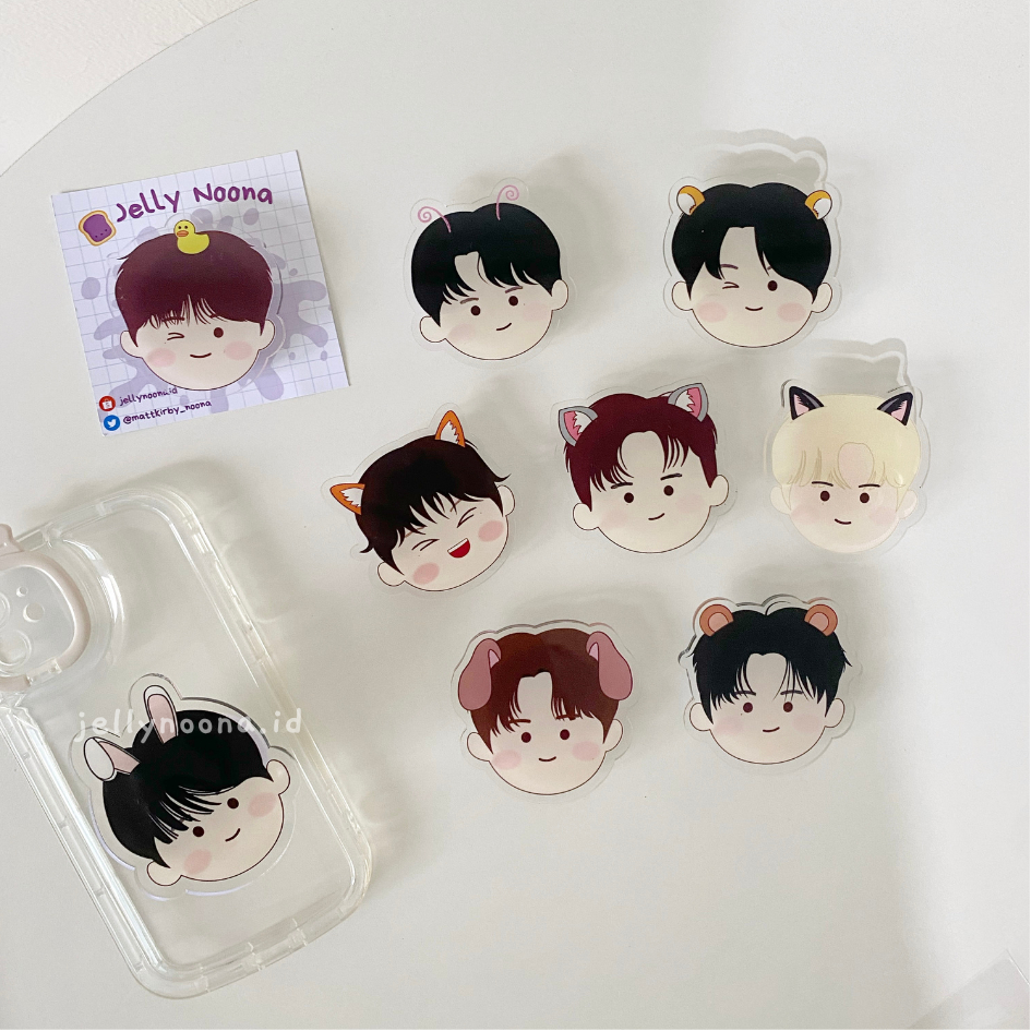 ZB1 Popsocket Griptok Akrilik Korea (FREE RANDOM CGV PHOTOCARD*) - Zerobaseone Seok Matthew Sung Han