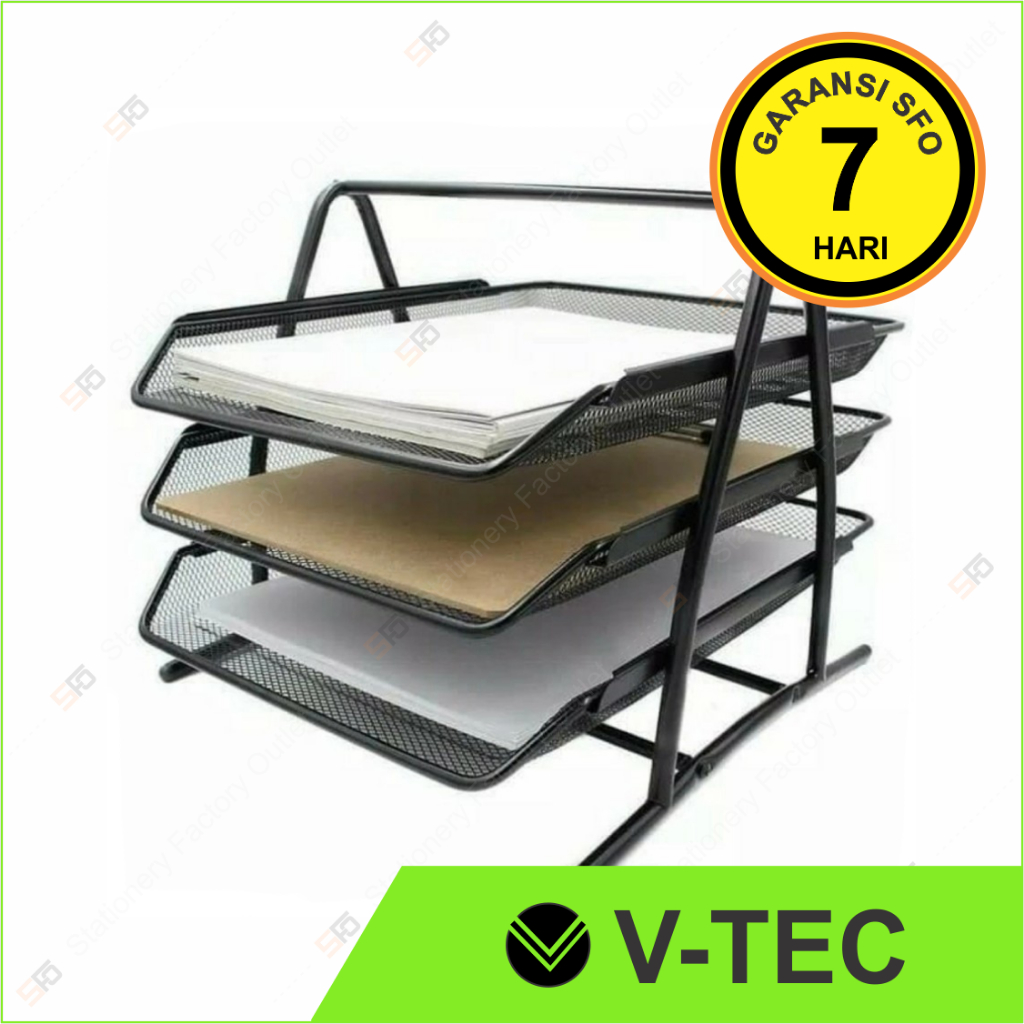 

Document Tray V-tec 3 Susun- Latter Organizer Vtec VT-BS.03JR - Bak Surat