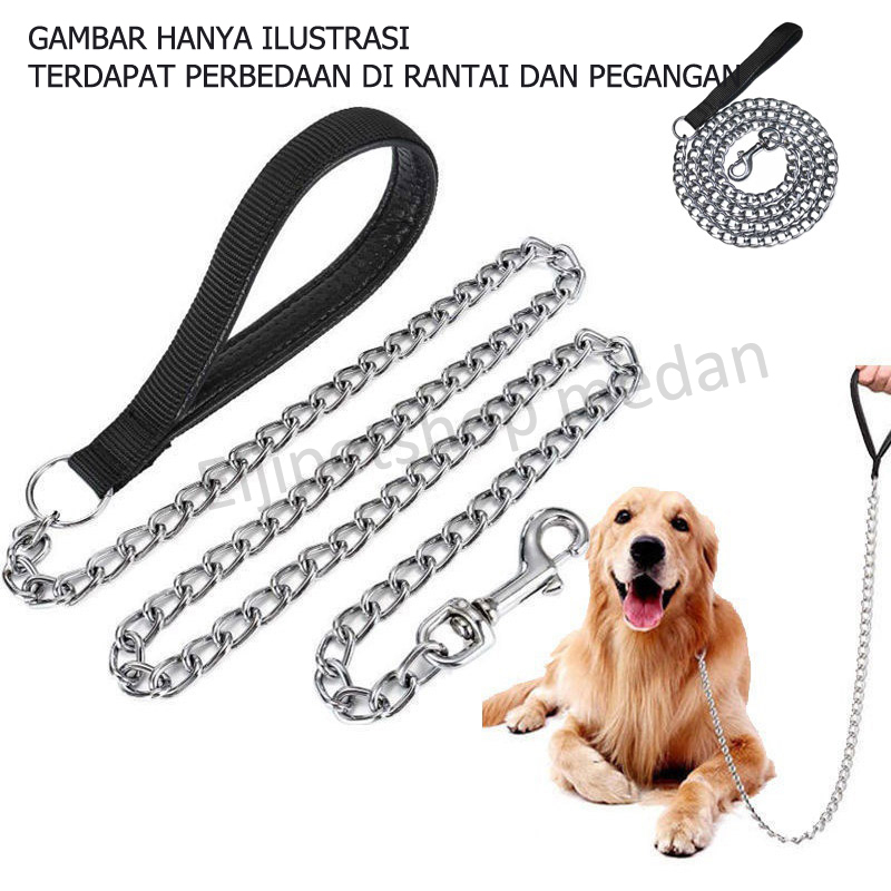 Set Rantai Anjing Rante Hewan Rantai Tebal Anjing Rantai Tebal Anak Anjing Kalung Rantai anjing