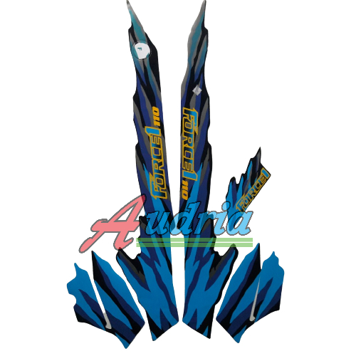 Striping sticker motor yamaha force 1 1993 biru