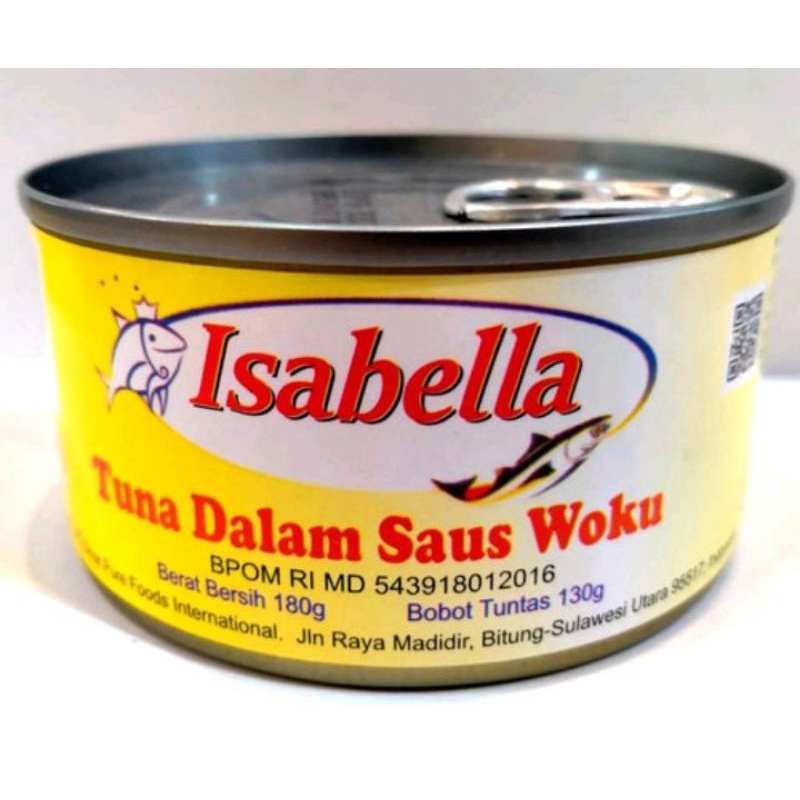 

Isabella tuna kaleng 130gr rasa saus woku