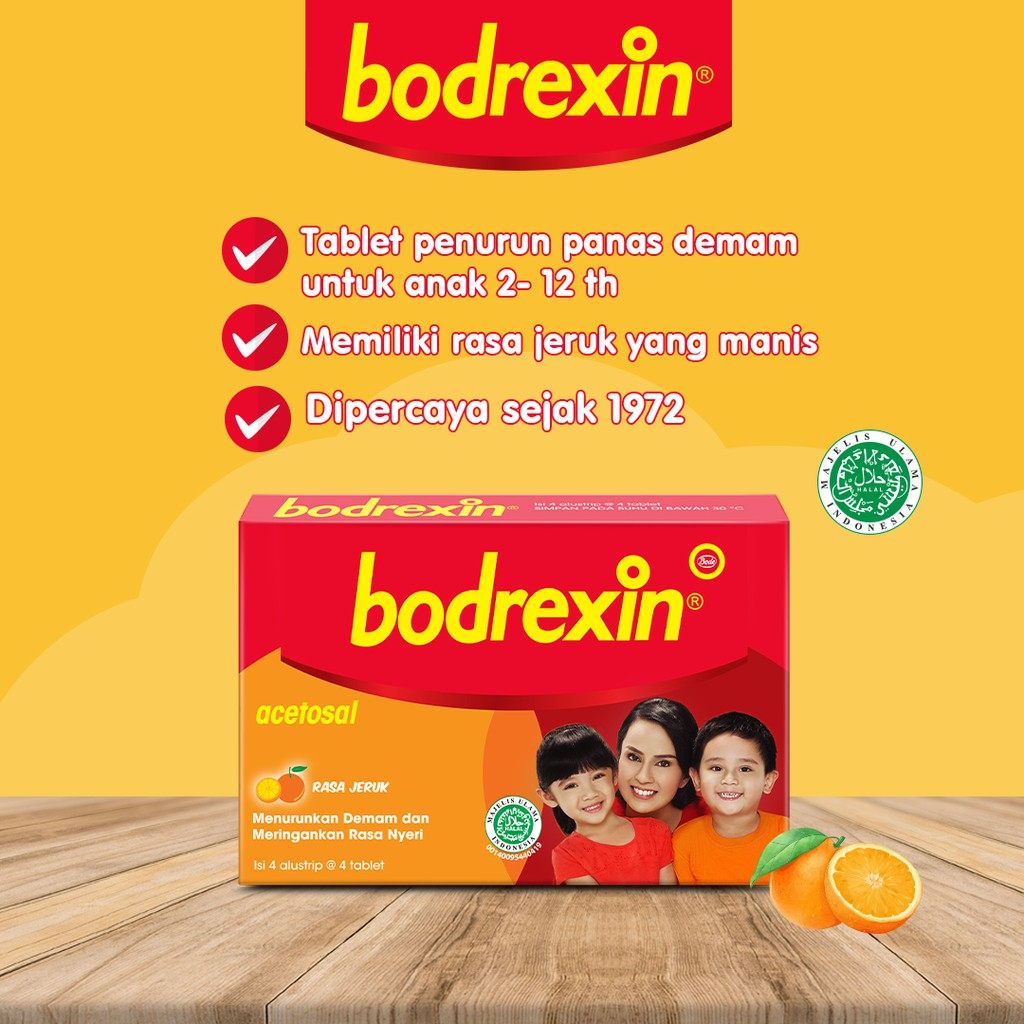 BODREXIN TABLET Obat Demam Anak / Bodrexin penurun demam & meringankan nyeri
