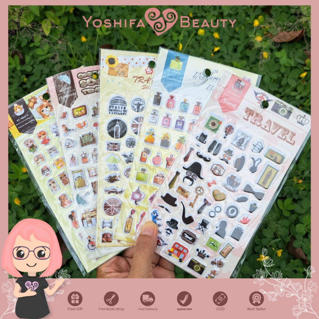 

Sticker Timbul 3D Vintage Style 1 lembar | Vintage Sticker RetroLogo Jenis : Sticker