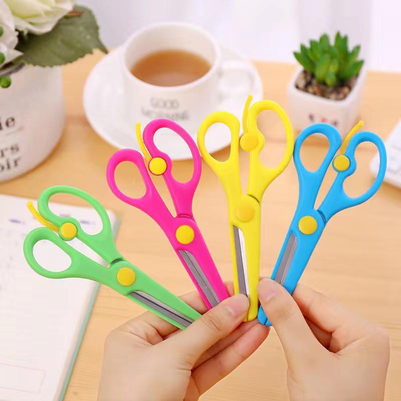 

DECORRY (G01) Gunting Plastik kertas Aman Anak Mini kecil / Ujung Bulat Tumpul / Child Safety / Kids Rounded Plastic Scissors