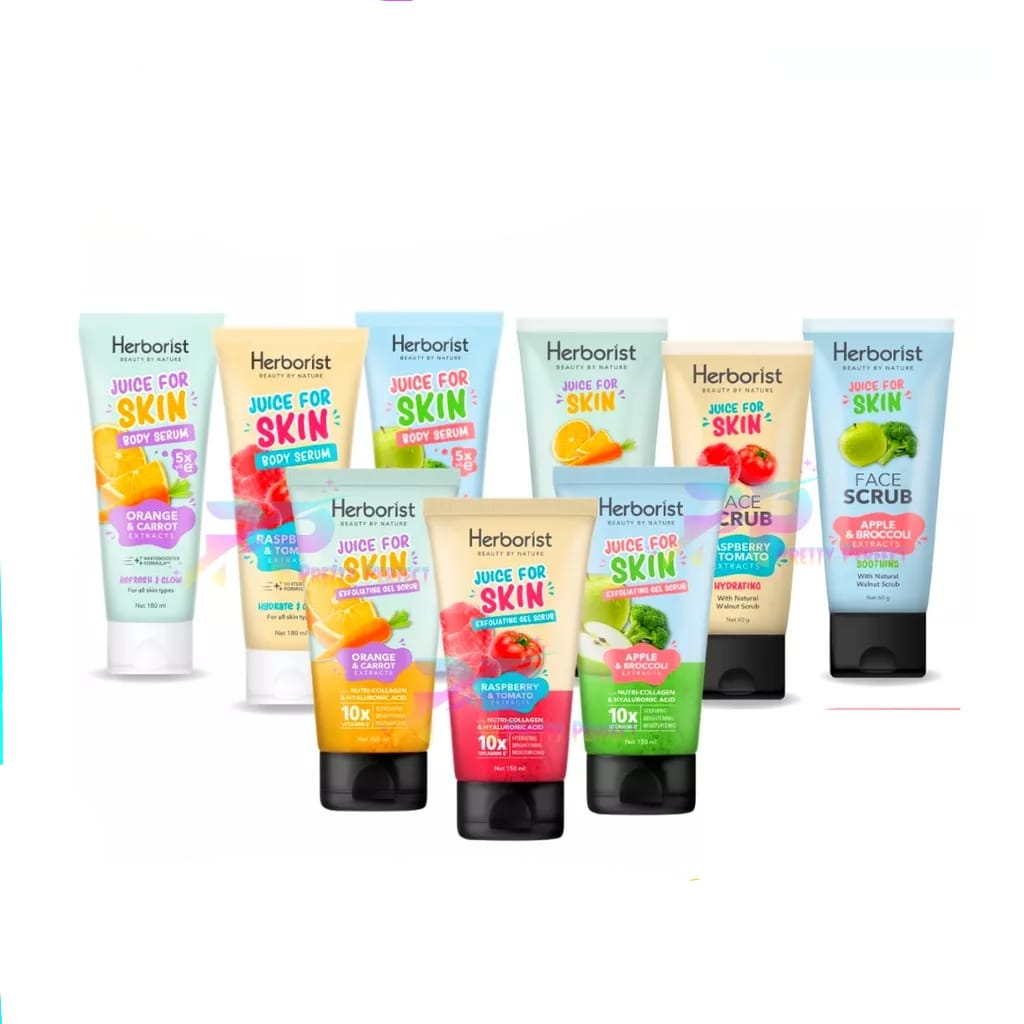 Herborist Juice For Skin Face Scrub - BODY SERUM - EXFOLIATING GEL SCRUB JUICY HERBORIST