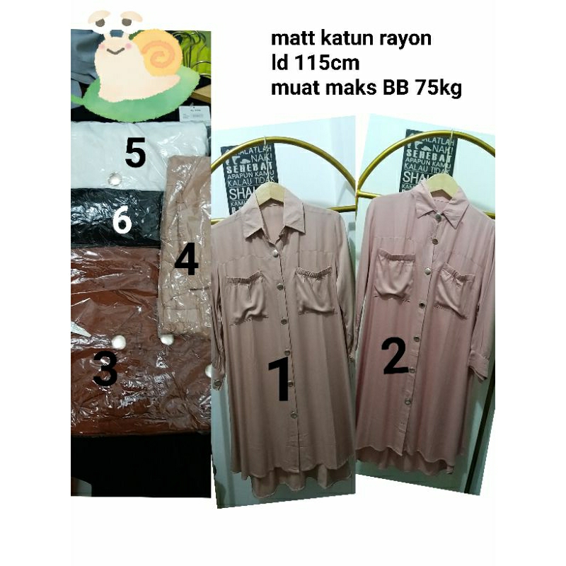 Tunik panjang viral bahan rayon premium
