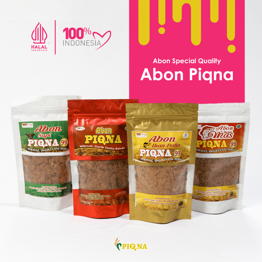 

PIQNA - ABON SAPI / ABON AYAM / ABON IKAN PATIN / ABON IKAN MAS || ABON PIQNA100 gram