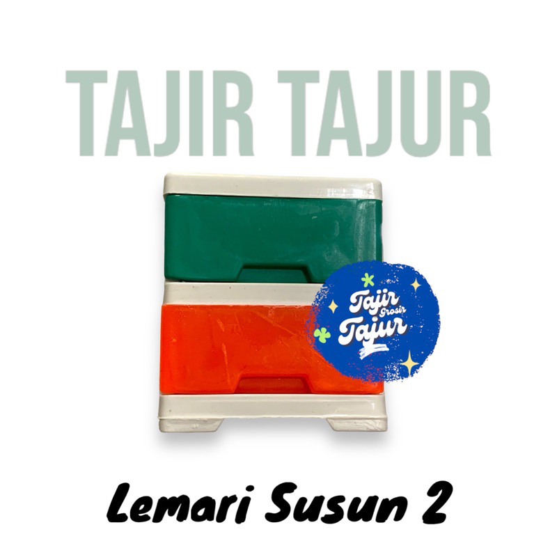 TAJIR TAJUR - Mainan Anak Lucu Lemari Plastik 4 susun / 3 Susun / 2 Susun Container Mini / Kulkas Mini 2 Pintu