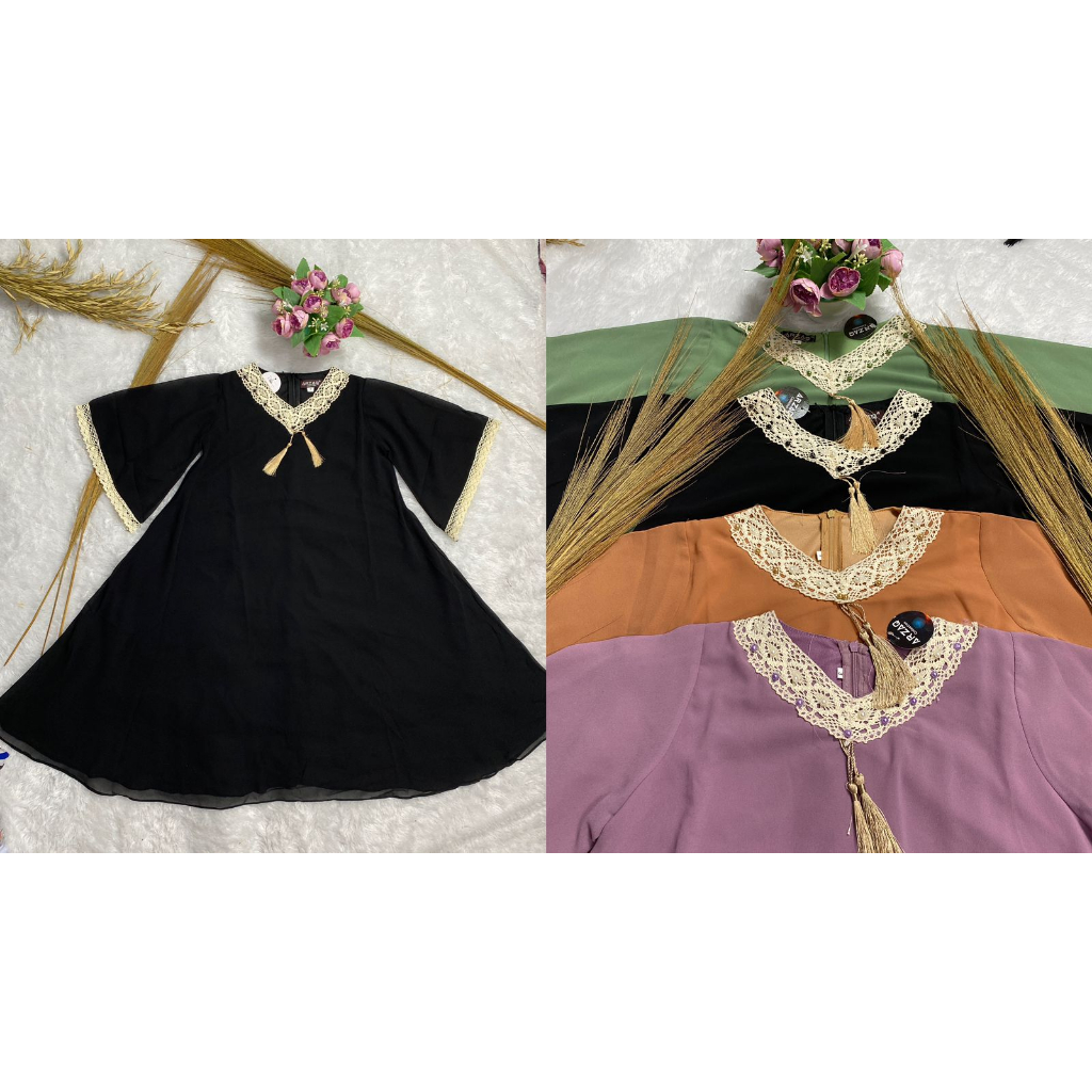 kaftan anak trendy / kaftan anak premium / kaftan anak usia 3 tahun - tanggung / OOTD hijab anak / b