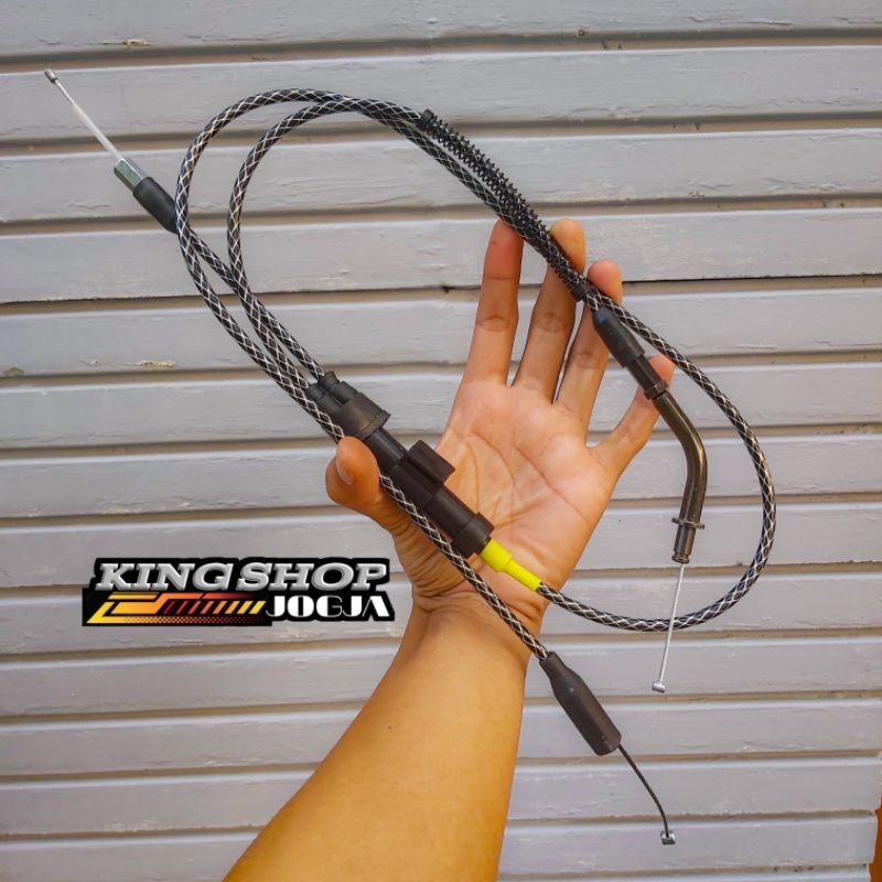 KABEL GAS RX KING KARBON CABANG 2 KABEL UNTUK GAS SPONTAN