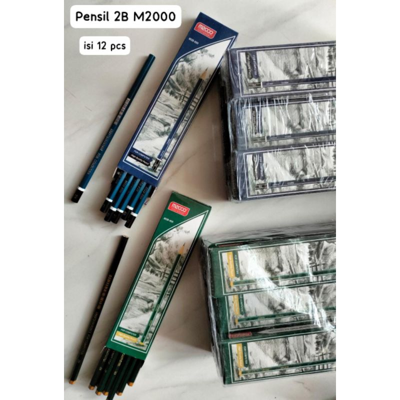 

1 PAK ISI 12 PENSIL 2B M2000 PENCIL ALAT TULIS MURAH