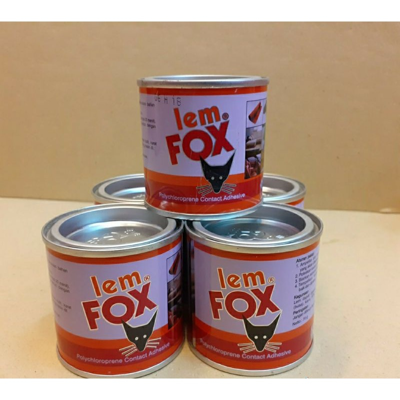 

Lem Fox Kaleng 70cc/lem serbaguna/lem fox kuning kaleng 70 gr/fox kaleng kecil/lem aibon