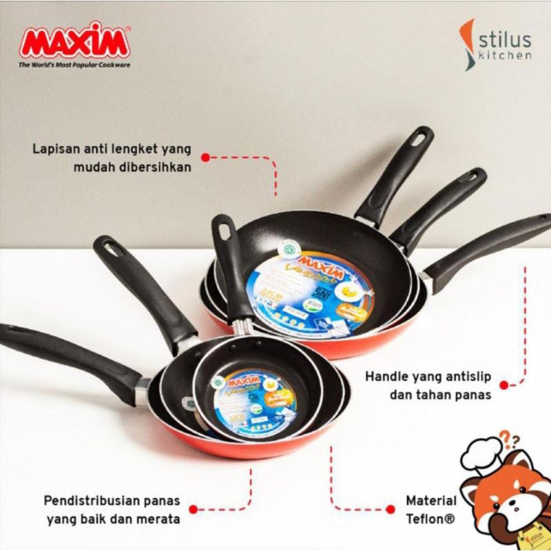 Maxim wajan anti lengket/ frypan valentino maxim
