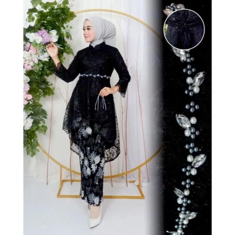 Setelan Kebaya Lesti Kejora Kebaya Tunik Modern Kebaya Wisuda Kebaya Pesta Kebaya